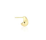 Champagne Moon Dew Drop Silver Volume Earrings