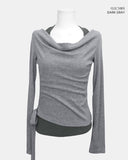 [Fake Layered] DL Halter Layered Long Sleeve T-Shirt