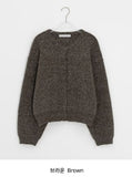 Himude Bokashi Color Round Knit Cardigan