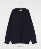 [unisex] Yukina Round Over Wool Knit - Wool 100