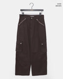 [MADE] Inkoo Color Matching Pocket Cargo Wide Long Pants