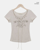 Mucon Eyelet Short Sleeve T-shirt