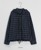 Sikoni Check String Hood Shirt