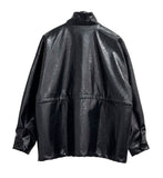 Chane Crack Leather Jacket