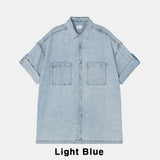 Danish Roll Up Half Denim Shirt