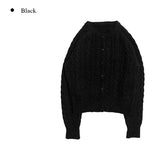 [Wool] Sob Fluffy Cable Cardigan