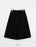[unisex] Mado Cut Pintuck Wide Banding Bermuda Pants