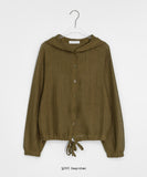 Huuri Summer Punching Hood Zip-up Cardigan