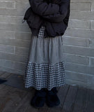 MIXED CHECK PLEATS SK