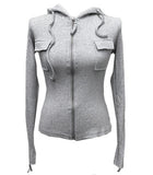 Square pocket zip-up