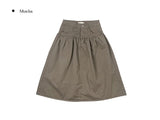 Mote Keyring Fold Shirred Cotton Long Skirt