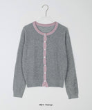 Ninky Color Matching Ribbed Crop Cardigan