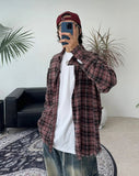 Lau Cutting Flannel Checkered Shirt