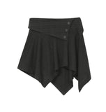 Unbalanced flow mini skirt