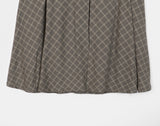 Enbel checkered pleated layered mini skirt