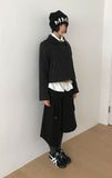 (WOOL) D-RING UNBALANCE SKIRT