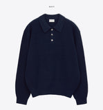 Pine washable collar knit