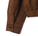 Riu high neck button suede jacket