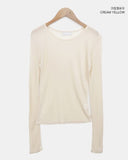Tenon Tencel layered long-sleeved T-shirt