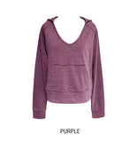 Pigment Dekki Pocket V-Neck Hoodie