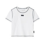 Reverse Stitch Crop T-shirt