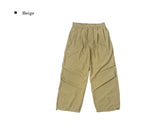 Adim Rivet Pintuck Nylon Wide Pants