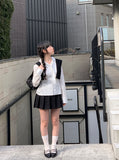 Oke Stripe Tie Shirt Blouse