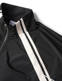 Stung Leather Track Balloon Zip-Up