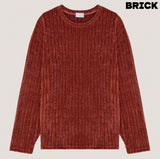 Lorins Velour Round Long Sleeve Tee