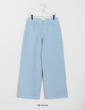 Muntove Color Cotton Wide Pants