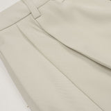 Solded two-tuck wide slacks