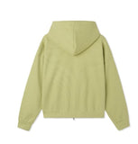 Tain Waffle Crop Hood Zip-Up