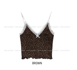 Marie Flower Lace Ruffle Crop Sleeveless