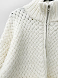 Hillen Oversized Fit Knit Zip-Up