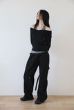 Dio strap cotton pants