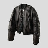 Foreign Glossy Reversible Crop Padding