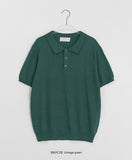[unisex] Dilmob Summer Color Collar Short Sleeve Knit