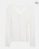 Karun Snap V-Neck Long Sleeve T-Shirt