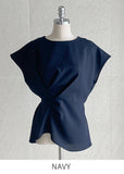 Want Me Short Sleeve Shirring Bendable Blouse