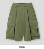 Toffee Wide Cargo Bermuda Pants
