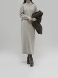 [Premium] Wool Back Turtleneck One Piece