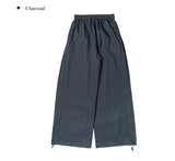 [A/M] Poning Cotton Banding Wide Pants