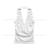 Casey Collar Halter Neck Crop Top