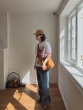 Dep washing card denim pants