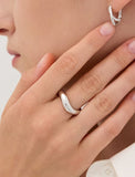 Etreve Silver Note Wave Ring