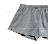studded ribbed low-rise shorts