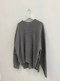 Round Slit Zipper Balloon Acrylic Knitwear