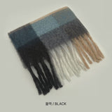 Winter Oversized Couple Check Long Muffler