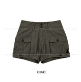 Hush Button Pocket Pumpkin Shorts