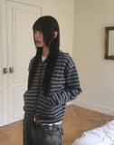 [MADE] Anton Stripe Pocket Two-Way Knit Zip-Up